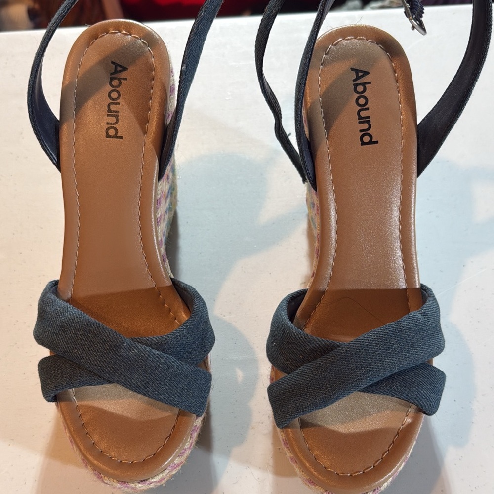 Abound Women's Denim Espadrille Wedges